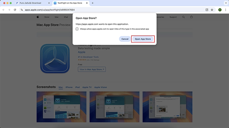 macOS installation step